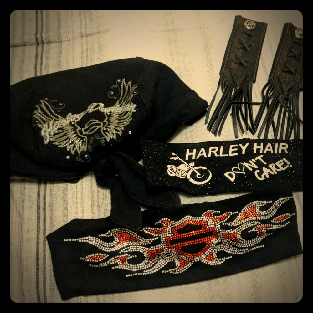 Lot of womens Harley Davidson hair accessories